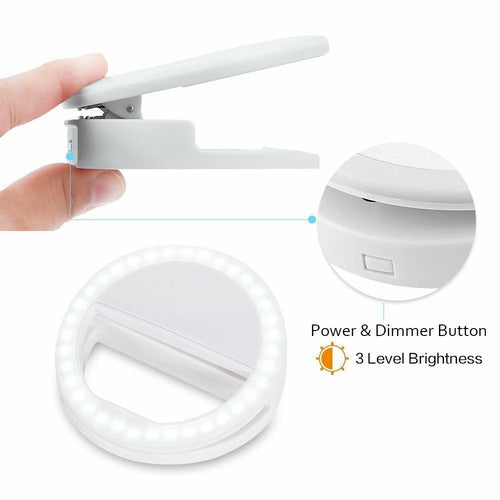 Selfie Ring Light Clip – Portable LED Light for Perfect Photos