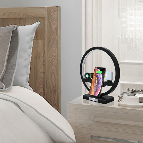 Fast Wireless Charger Dock Station EU PLUG Black