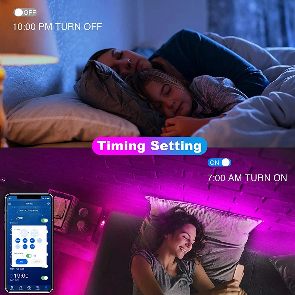 Bluetooth LED Strip Lights – RGB Color Changing 1M–5M