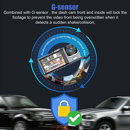 Dual Dash Cam – Front & Interior Camera with IR Night Vision