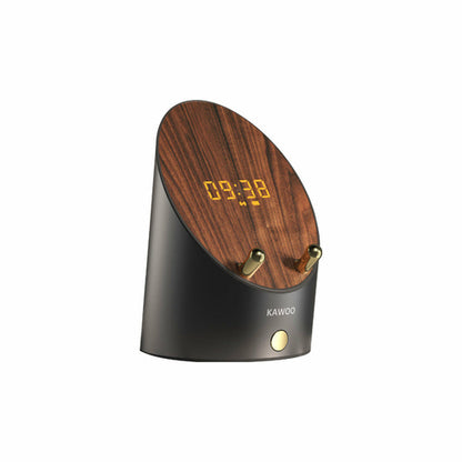 Wooden Speaker Smart Induction Speaker Phone Holder Dark Grey