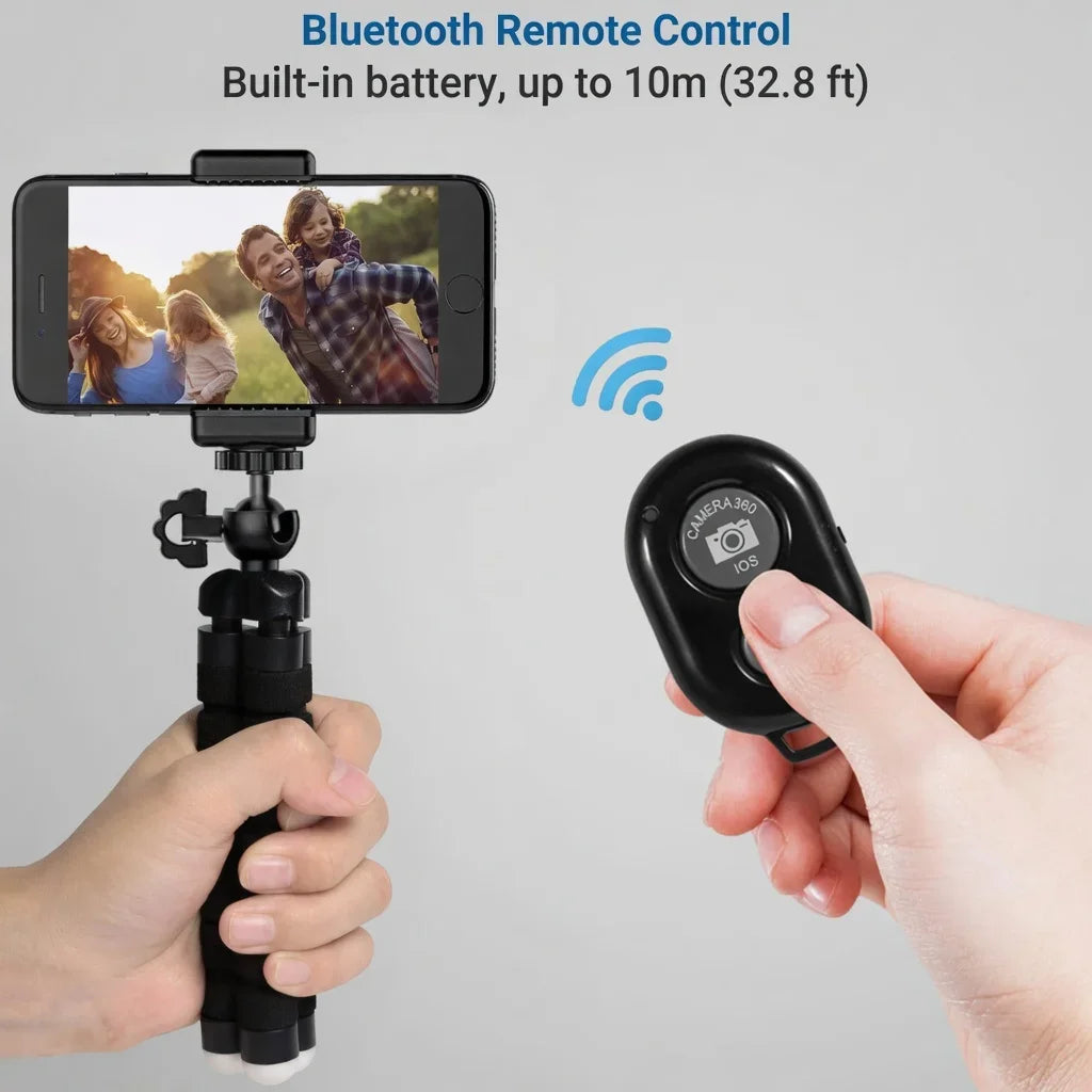 Mini Universal Photography Octopus Tripod Monopod Phone Mini Camera Phone Webcam Holder Clip Smartphone Monopod Tripe Stand