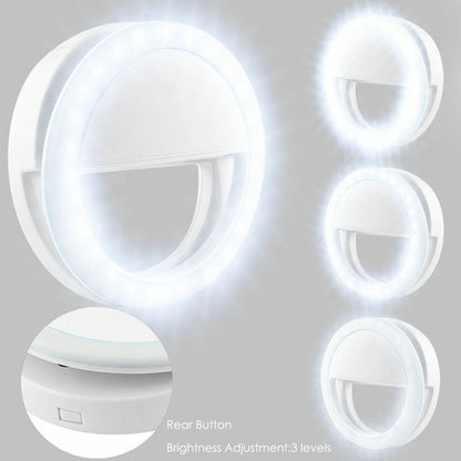 Selfie Ring Light Clip – Portable LED Light for Perfect Photos
