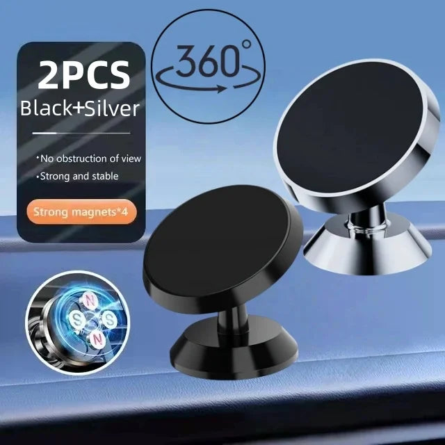 Magnetic Round Phone Holder Magnet Sticker for Car Interior Accessories GPS Air Vent Mount Mobile Stand