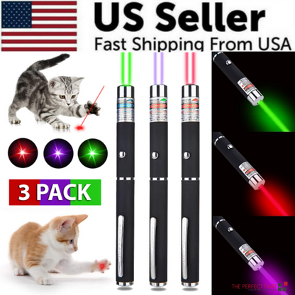 3-Pack Laser Pointer Set – Red, Green & Violet
