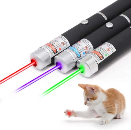 3-Pack Laser Pointer Set – Red, Green & Violet