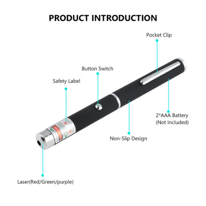 3-Pack Laser Pointer Set – Red, Green & Violet