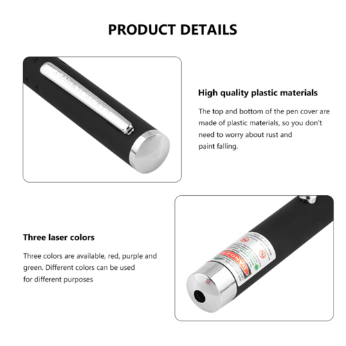 3-Pack Laser Pointer Set – Red, Green & Violet