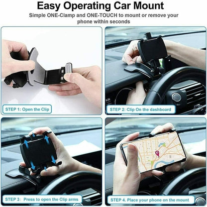 Universal Car Phone Holder – 360° Flexible & Secure Mount