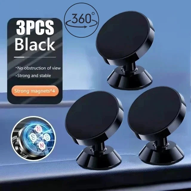 Magnetic Round Phone Holder Magnet Sticker for Car Interior Accessories GPS Air Vent Mount Mobile Stand
