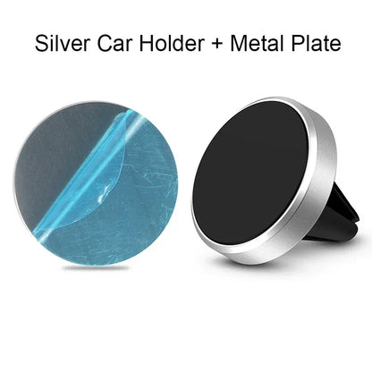 Magnetic Round Phone Holder Magnet Sticker for Car Interior Accessories GPS Air Vent Mount Mobile Stand