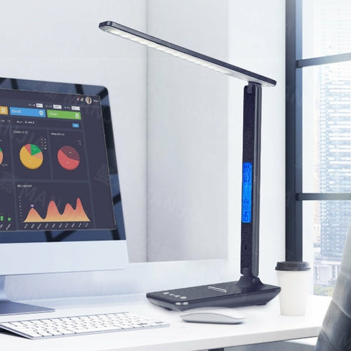 Lamp Plus 3-in-1 LED Lamp with Wireless Charger, Clock & Temperature