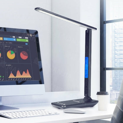 Lamp Plus 3-in-1 LED Lamp with Wireless Charger, Clock & Temperature