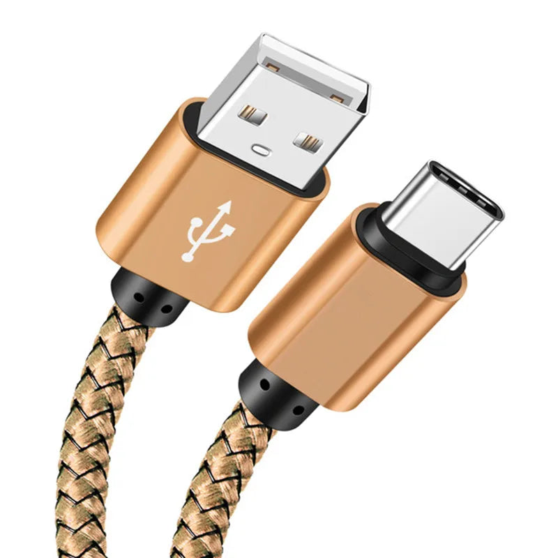 USB Fast Charging Cable 1m 1pcs Gold
