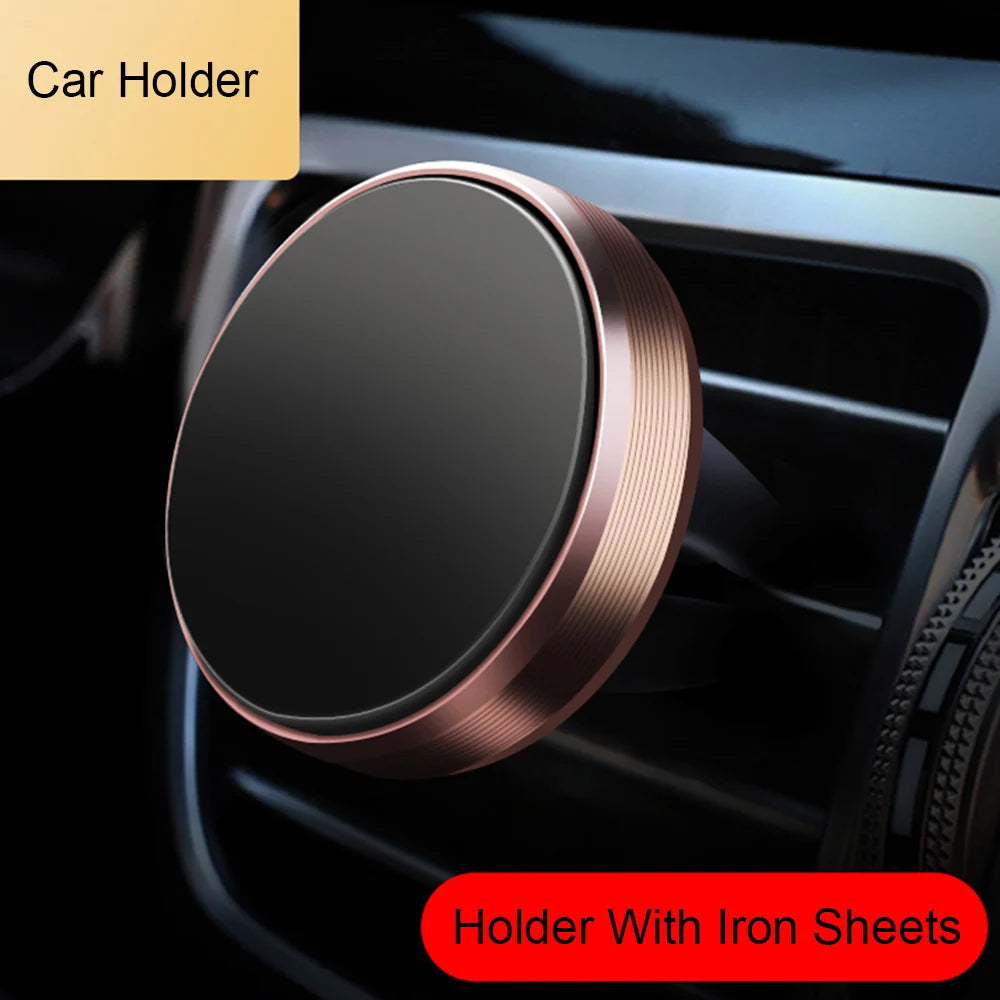 Magnetic Round Phone Holder Magnet Sticker for Car Interior Accessories GPS Air Vent Mount Mobile Stand