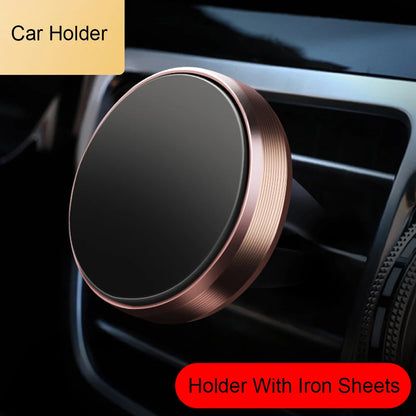Magnetic Round Phone Holder Magnet Sticker for Car Interior Accessories GPS Air Vent Mount Mobile Stand