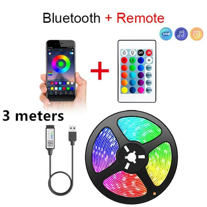 Bluetooth LED Strip Lights – RGB Color Changing 1M–5M