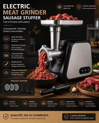 Electric Meat Grinders Sausage Stuffer for Kitchen Appliance