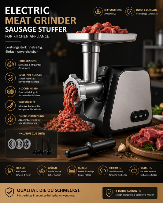 Electric Meat Grinders Sausage Stuffer for Kitchen Appliance