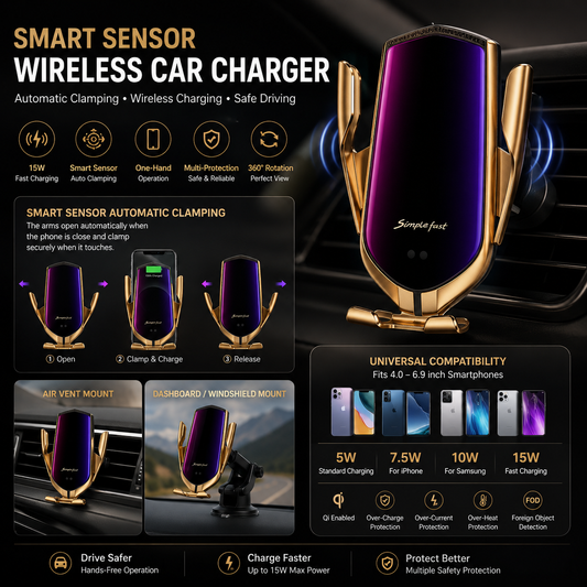Penguin Wireless Car Charger & Phone Holder