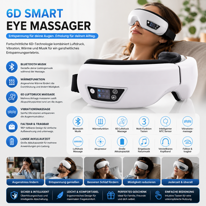 6D Smart Eye Massager – Daily Luxury Relaxation for Eyes