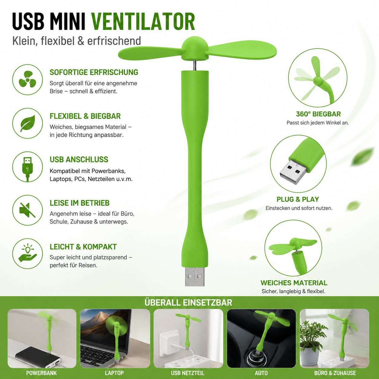 USB Cooling Fan Electronic Gadgets Ventilador