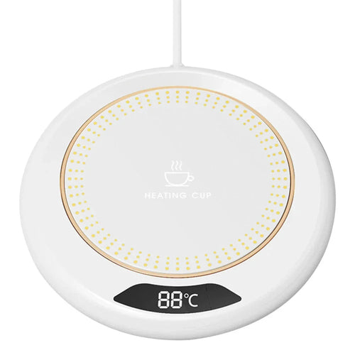 USB Smart Coffee Mug Warmer with Digital Display White