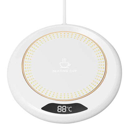 USB Smart Coffee Mug Warmer with Digital Display White