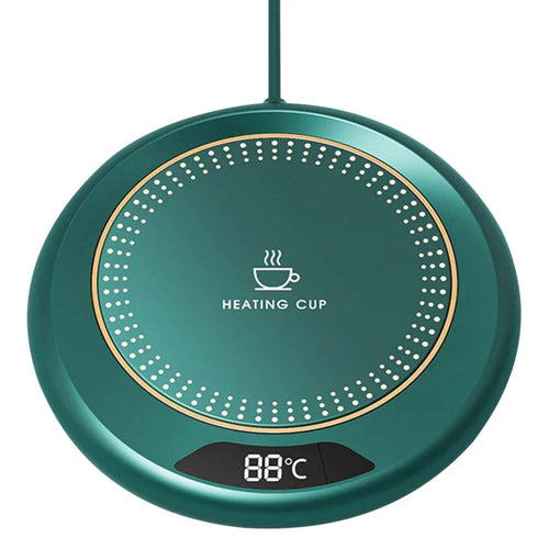 USB Smart Coffee Mug Warmer with Digital Display Green