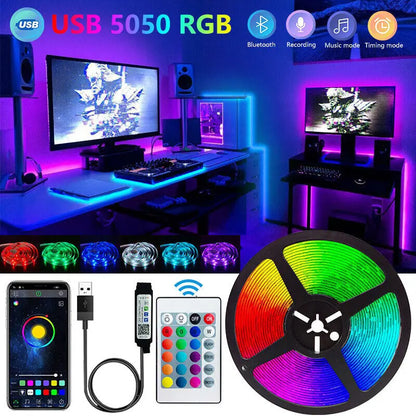 Bluetooth LED Strip Lights – RGB Color Changing 1M–5M