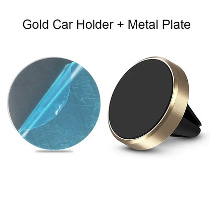 Magnetic Round Phone Holder Magnet Sticker for Car Interior Accessories GPS Air Vent Mount Mobile Stand