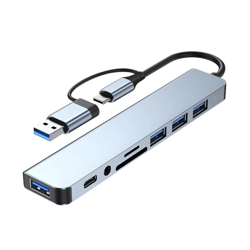 8-in-1 USB-C Hub – HDMI, USB-A, SD Card & More