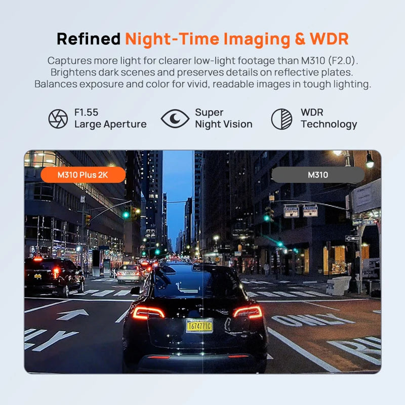 Dash Cam M310 Plus 2K – Smart. Sharp. Reliable.