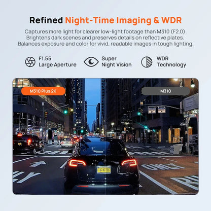 Dash Cam M310 Plus 2K – Smart. Sharp. Reliable.