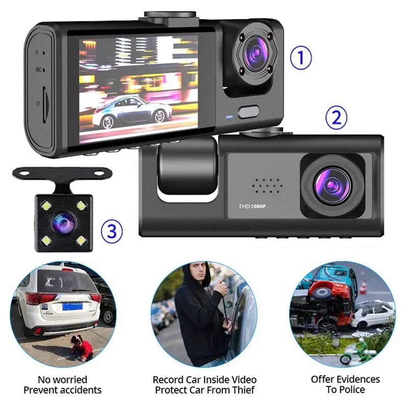 Dual Dash Cam – Front & Interior Camera with IR Night Vision