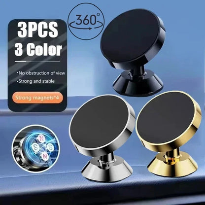 Magnetic Round Phone Holder Magnet Sticker for Car Interior Accessories GPS Air Vent Mount Mobile Stand