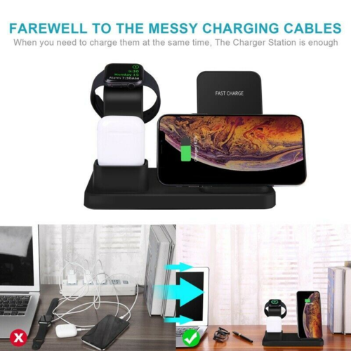3-in-1 Fast Wireless Chargers Charging Pad