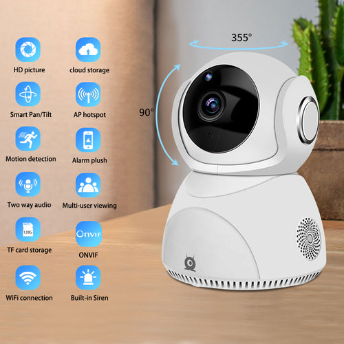 360° WiFi Security Camera – HD 1080P with Night Vision & App Control
