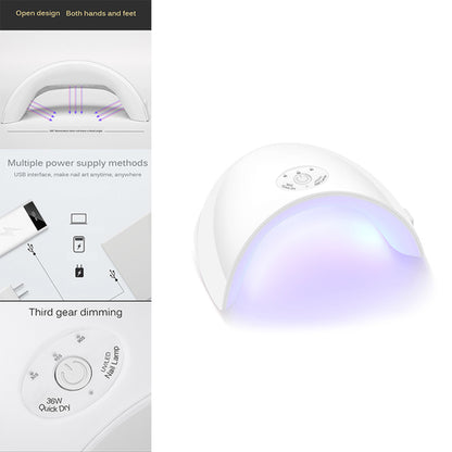 36W LED Nail Polish Dryer Lamp – Automatic Sensing UV & LED