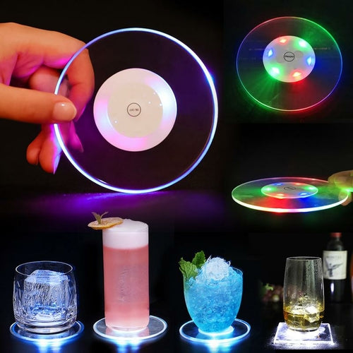Acryl LED Untersetzer – Bring deine Drinks zum Leuchten