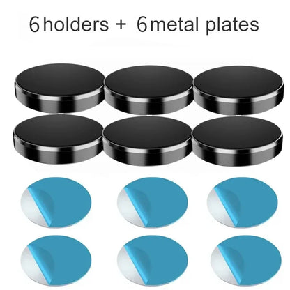 Magnetic Round Phone Holder Magnet Sticker for Car Interior Accessories GPS Air Vent Mount Mobile Stand