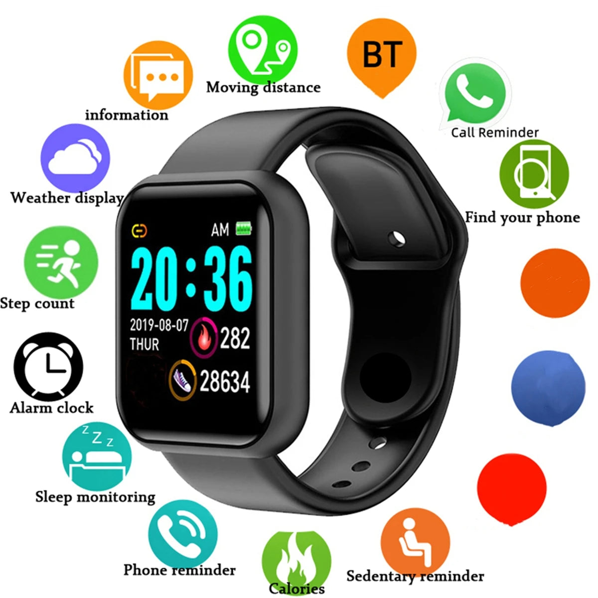 Smartwatch for Men & Women – Fitness Tracker & Notifications