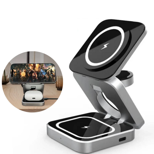 Foldable 3 in 1 Wireless Charging Phone Stand US