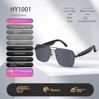 Smart AI Bluetooth Sunglasses – Music, Calls & AI Translation