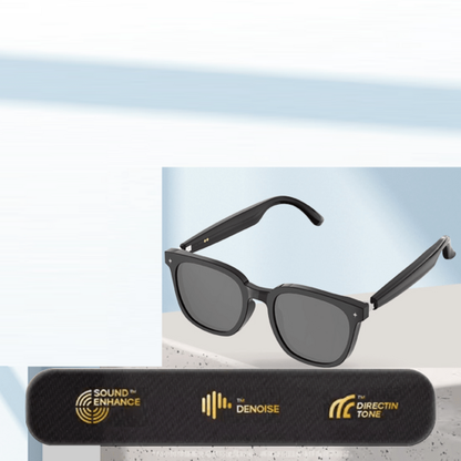 Smart AI Bluetooth Sunglasses – Music, Calls & AI Translation HY-1009 (AI Smart Translation Version) Black Gray