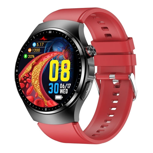 Trendy Heart Smart Watch with Bluetooth – Fitness & Style Red glue